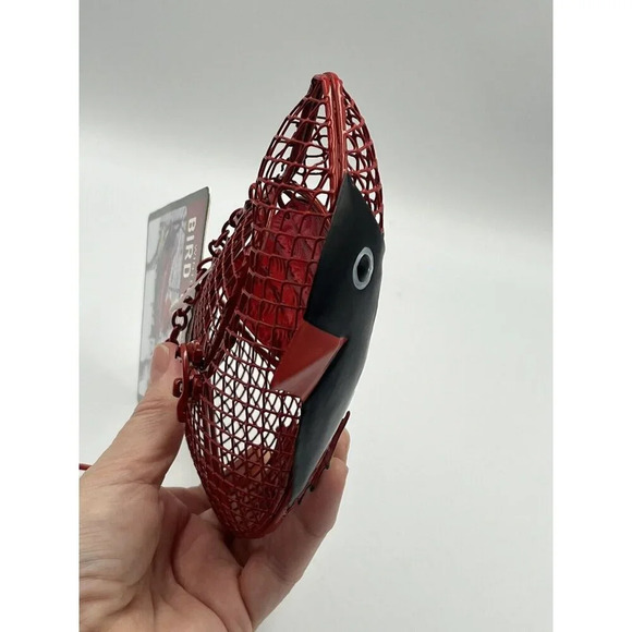 Cardinal Bird Feeder NWT Yard Ornament Winter Red/Hinged/bird Seed/Tree/Glitter - Picture 16 of 16